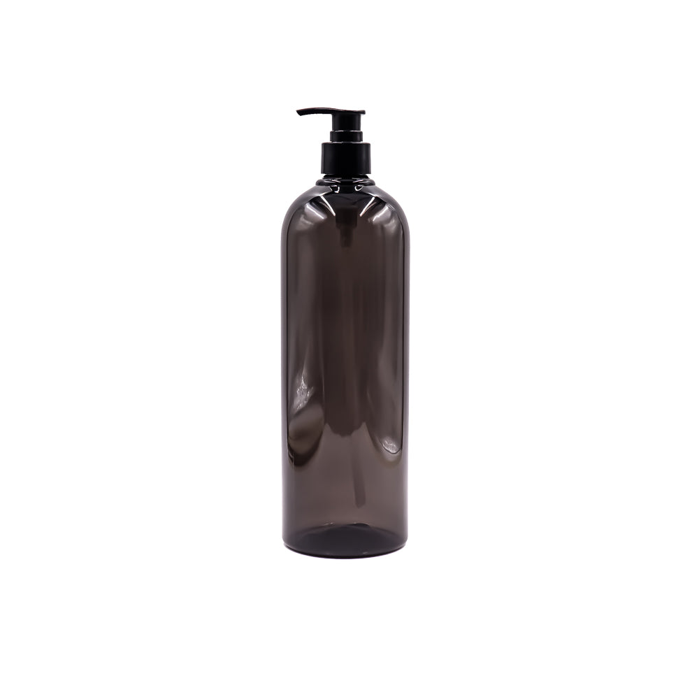 1L Black Capacity Refillable Plastic Lotion Pump Bottle