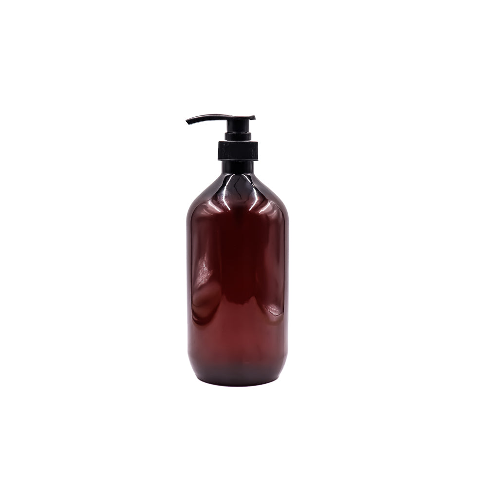 1L Large Amber Refillable Pump Bottle