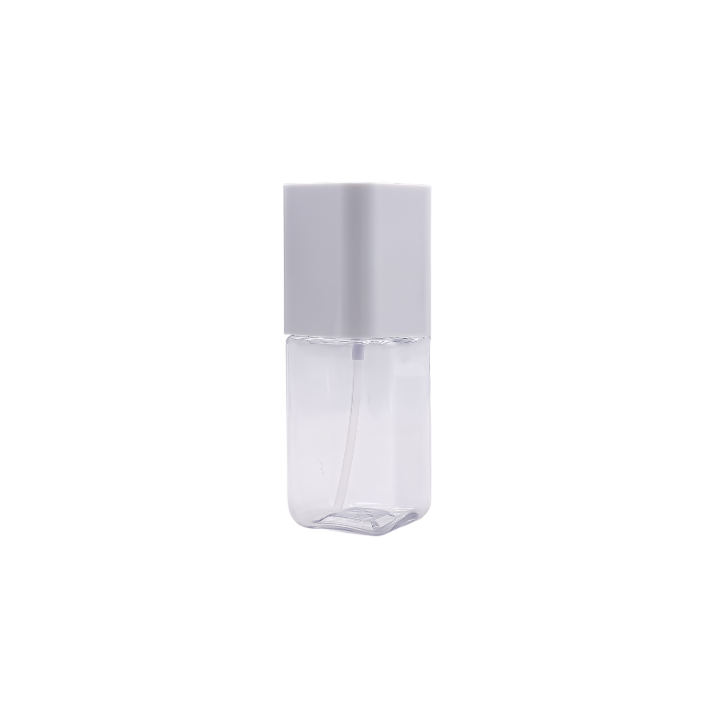 HDETCSC8 100ml Premium Clear PET Lotion Dispenser Bottle – Faceted Design with Square Cap