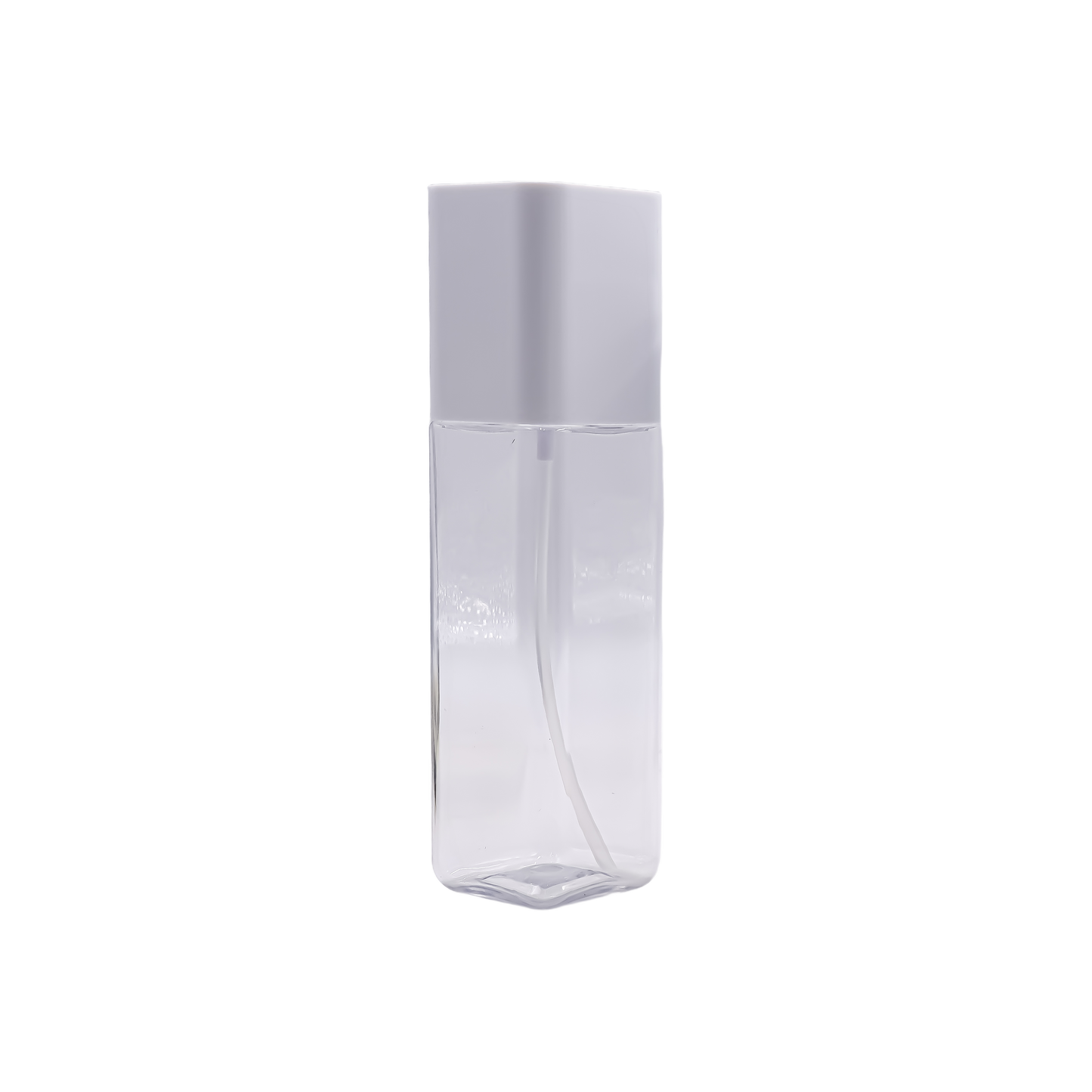 HDETCSC8 200ml Premium Clear PET Lotion Dispenser Bottle – Faceted Design with Square Cap