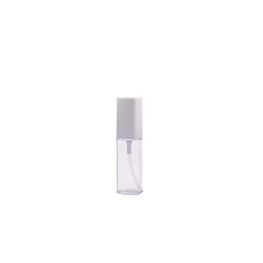 HD ETCSC4 30ml Square Spray Bottle– White Plastic Cosmetic Skincare Packaging with Spray Bottle