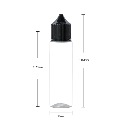 HIDY6-75ML flip tip plastic dropper Screen Printing E liquid bottle
