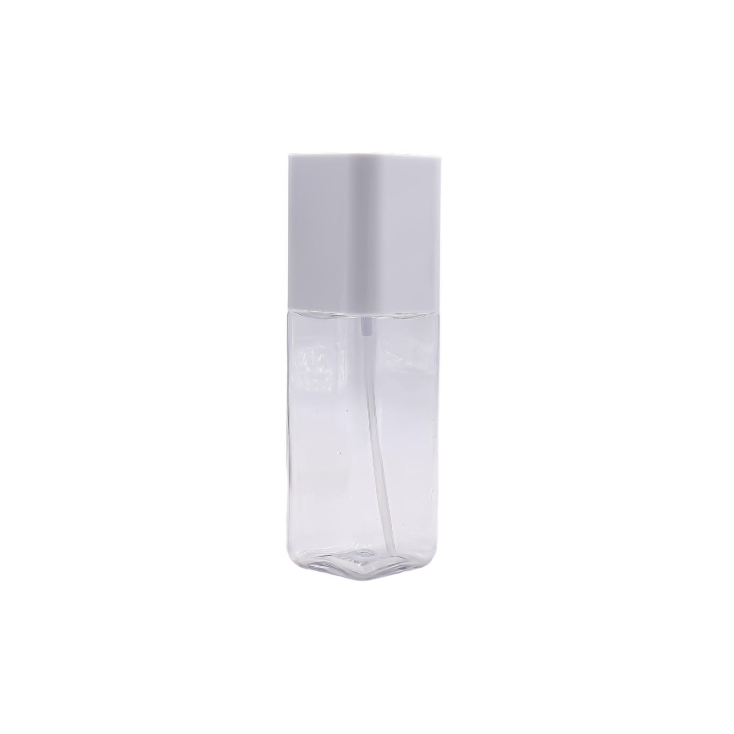 HDETCSC8 150ml Premium Clear PET Lotion Dispenser Bottle – Faceted Design with Square Cap