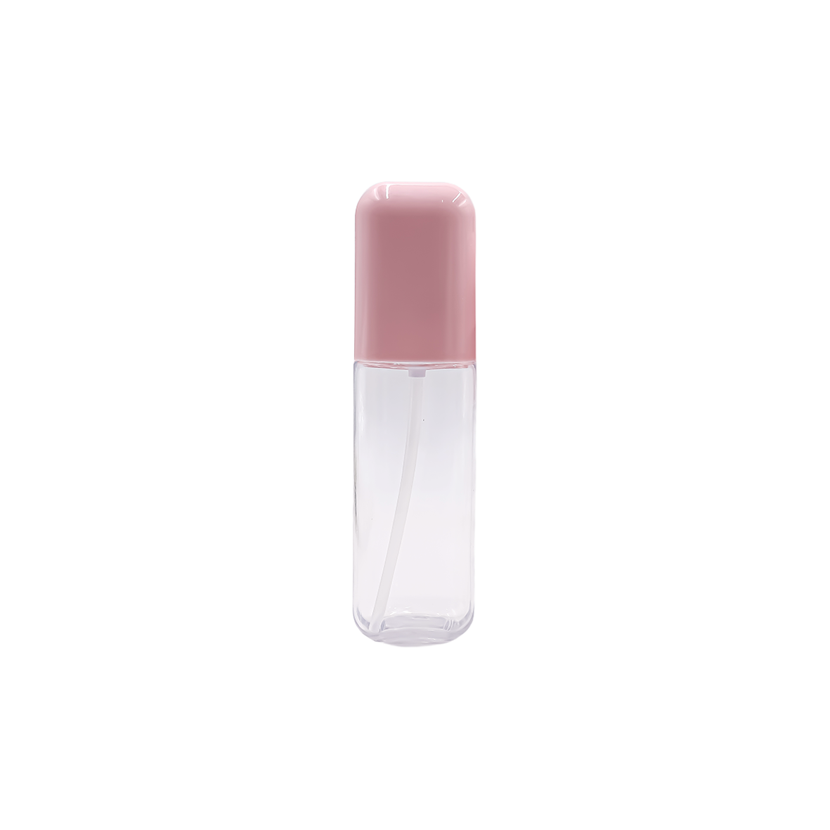 HDETCSC6 120ml Clear Plastic Lotion Pump Bottle with Pink Cap – PET Cosmetic Packaging for Serum & Foundation