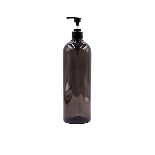 1L Black Capacity Refillable Plastic Lotion Pump Bottle