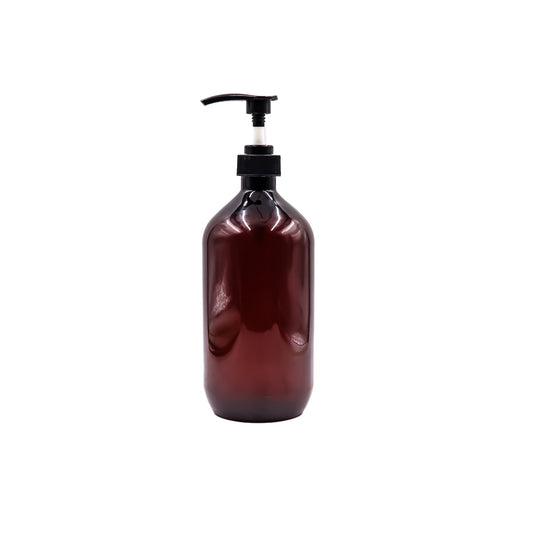 1L Large Amber Refillable Pump Bottle
