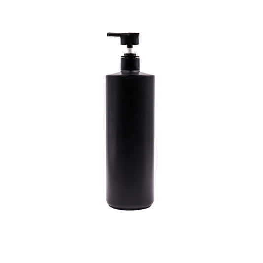 1L Modern Matte Black Refillable Pump Bottle