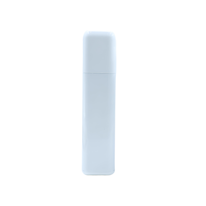 HDALB8P 120ml Square Pump Bottle – White Plastic Cosmetic Lotion Dispenser with Cap