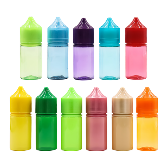 HDV3-30ML Colorful PET plastic dropper E-liquid E-juice bottle