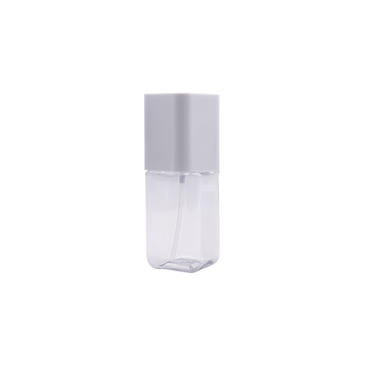 HDETCSC8 100ml Premium Clear PET Lotion Dispenser Bottle – Faceted Design with Square Cap